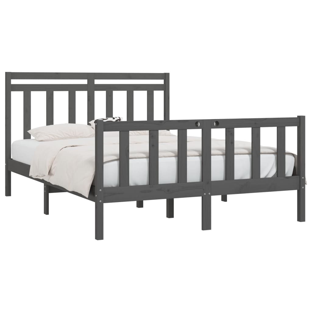 Bed Frame Without Mattress Solid Wood Pine King Size