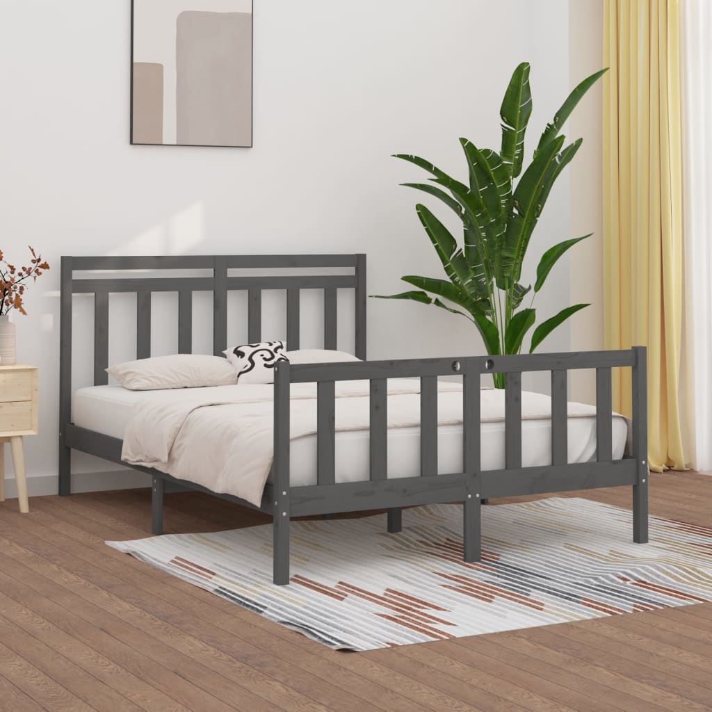 Bed Frame Without Mattress Solid Wood Pine King Size