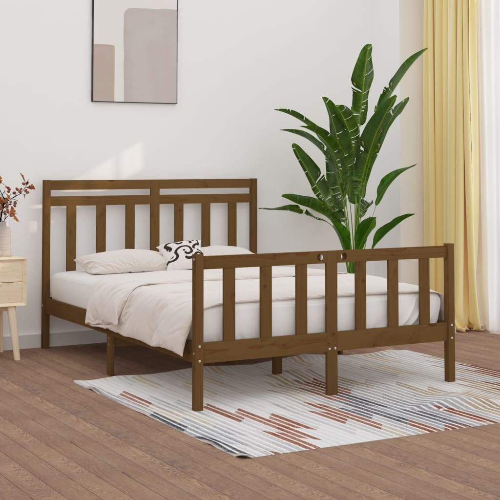 Bed Frame Without Mattress Solid Wood Pine King Size