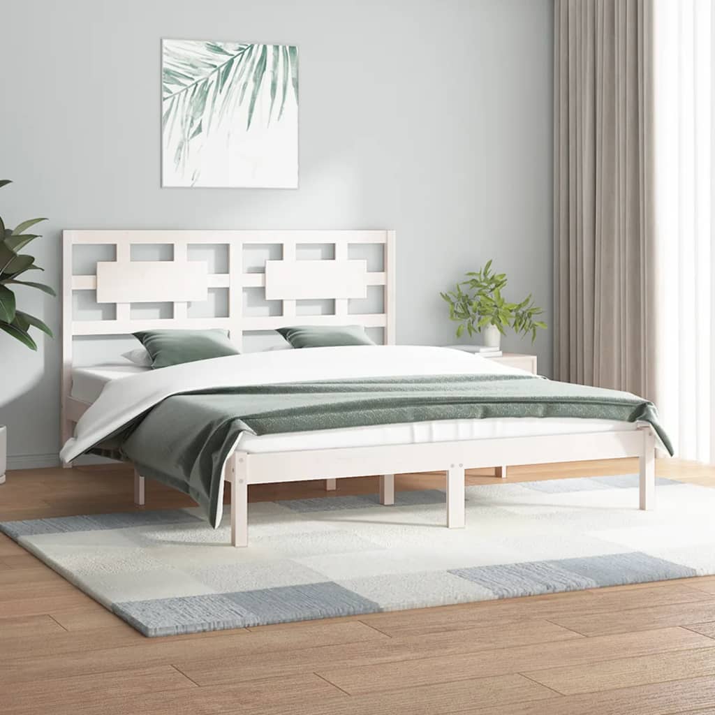 Bed Frame Without Mattress King Size Solid Wood Pine