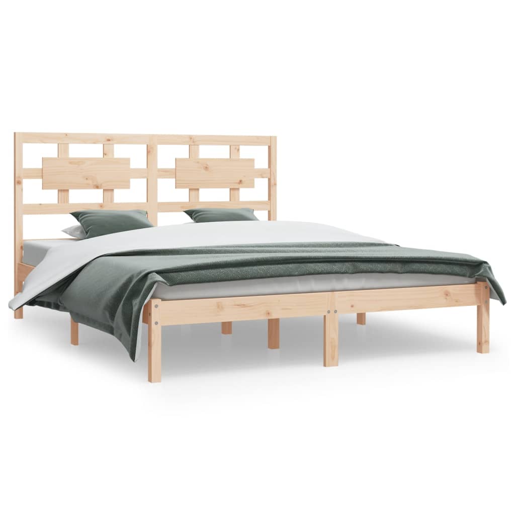 Bed Frame Without Mattress King Size Solid Wood Pine