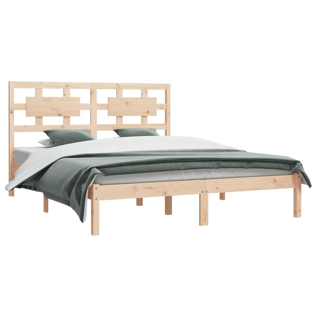 Bed Frame Without Mattress King Size Solid Wood Pine