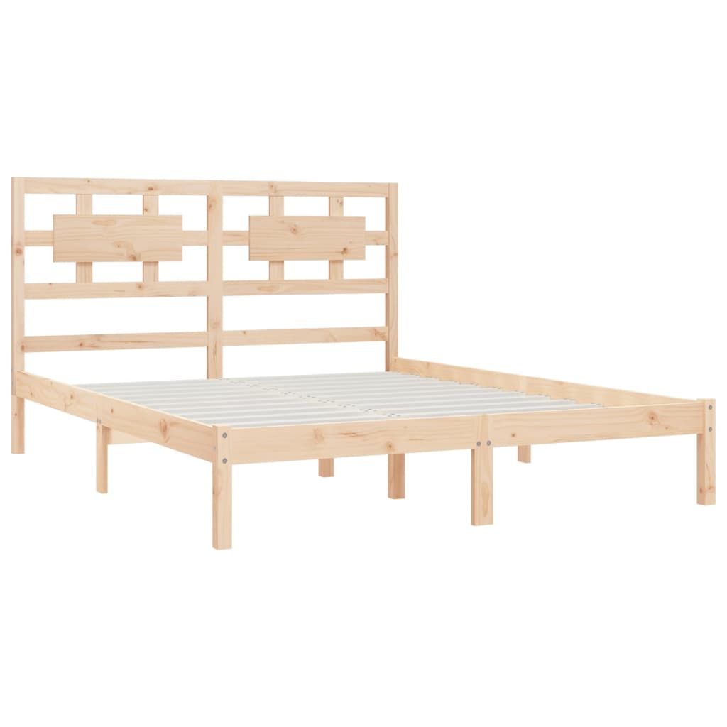 Bed Frame Without Mattress King Size Solid Wood Pine