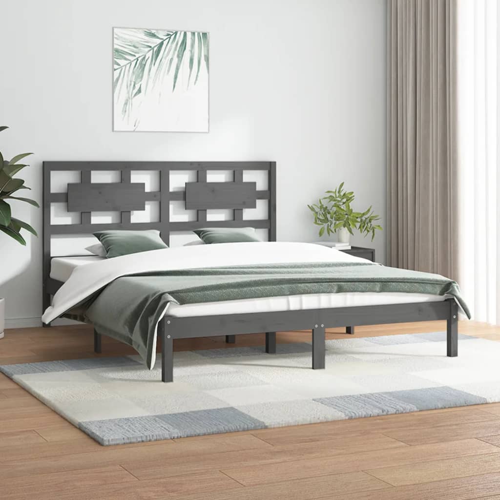 Bed Frame Without Mattress King Size Solid Wood Pine