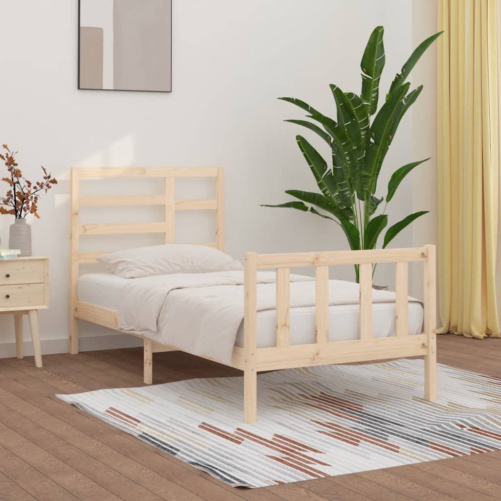 Bed Frame Without Mattress Solid Wood Pine