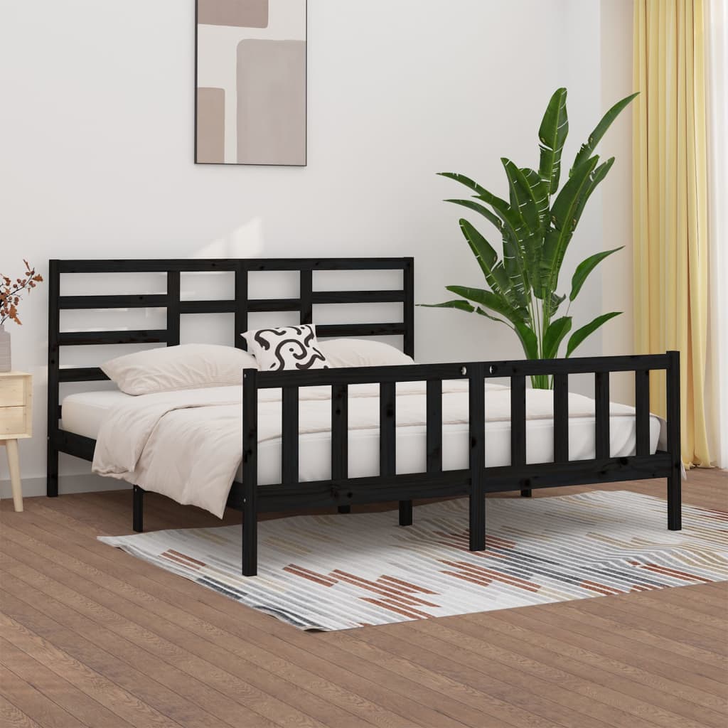 Bed Frame Without Mattress Solid Wood Pine