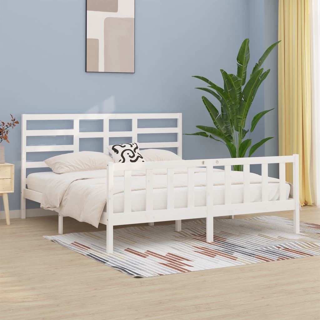 Bed Frame Without Mattress Solid Wood Pine