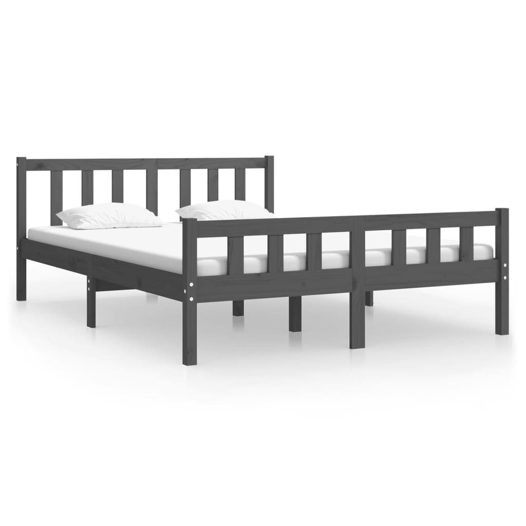 810661 Bed Frame Without Mattress Solid Wood