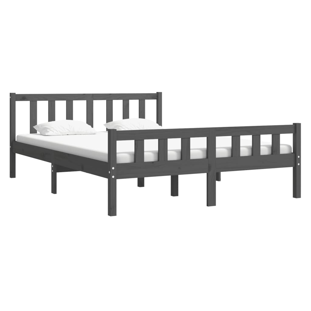 810661 Bed Frame Without Mattress Solid Wood