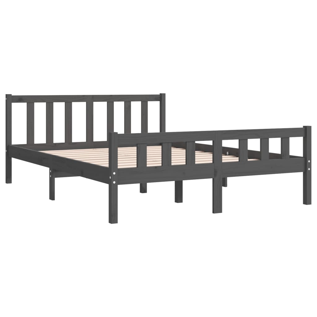 810661 Bed Frame Without Mattress Solid Wood