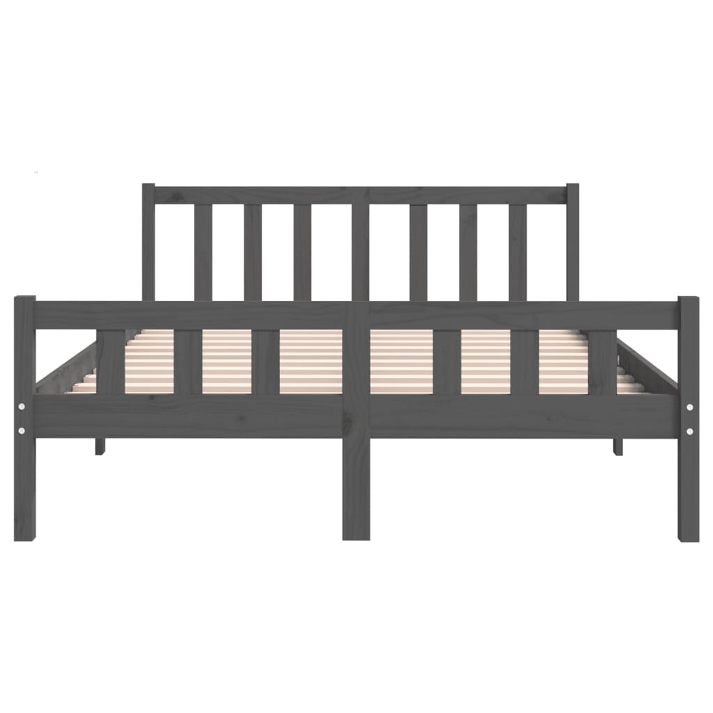 810661 Bed Frame Without Mattress Solid Wood