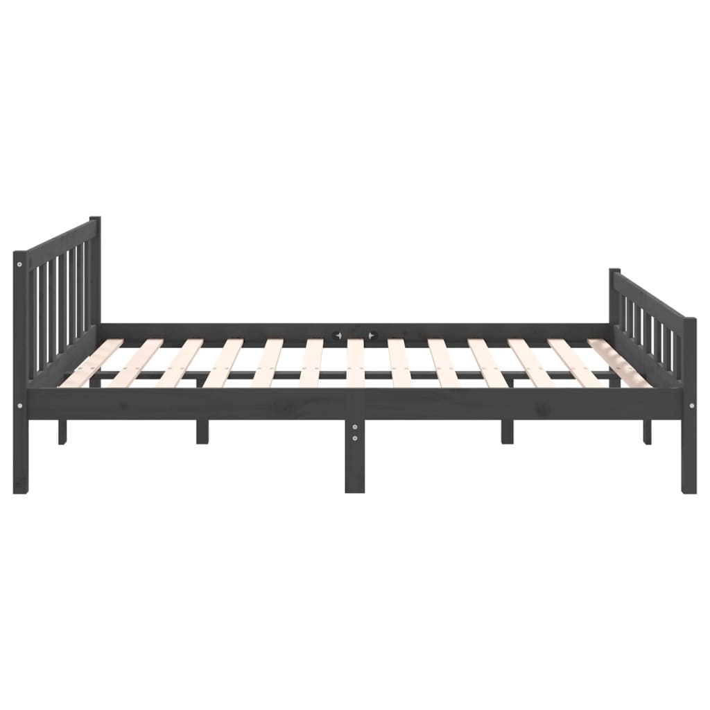 810661 Bed Frame Without Mattress Solid Wood