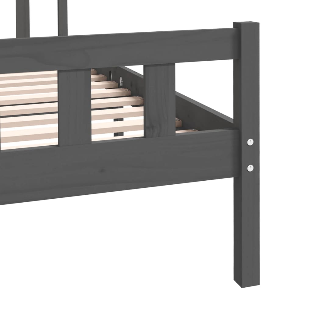 810661 Bed Frame Without Mattress Solid Wood