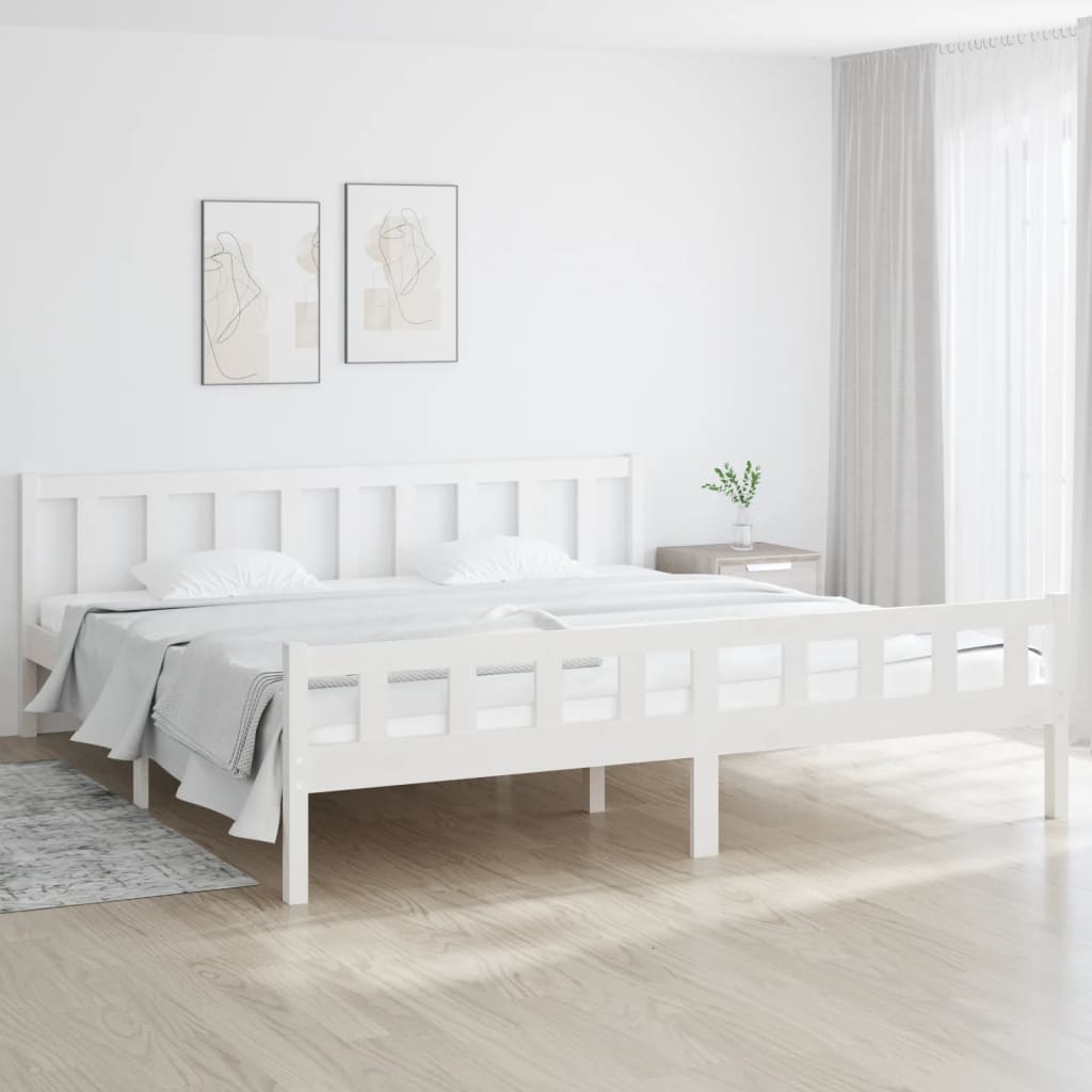 810661 Bed Frame Without Mattress Solid Wood