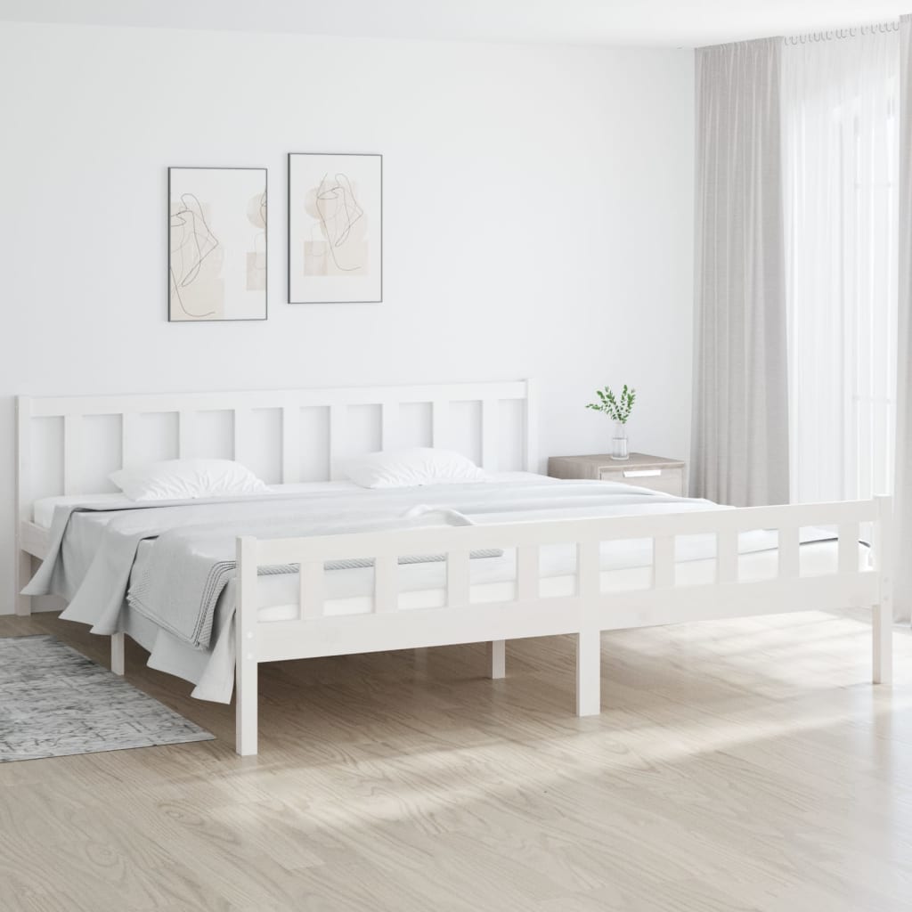 810661 Bed Frame Without Mattress Solid Wood