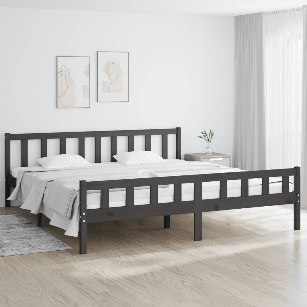 810661 Bed Frame Without Mattress Solid Wood