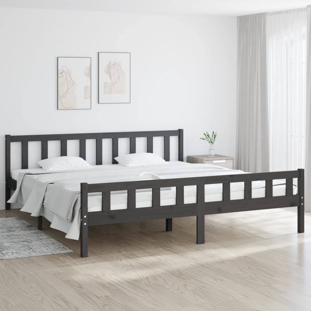 810661 Bed Frame Without Mattress Solid Wood