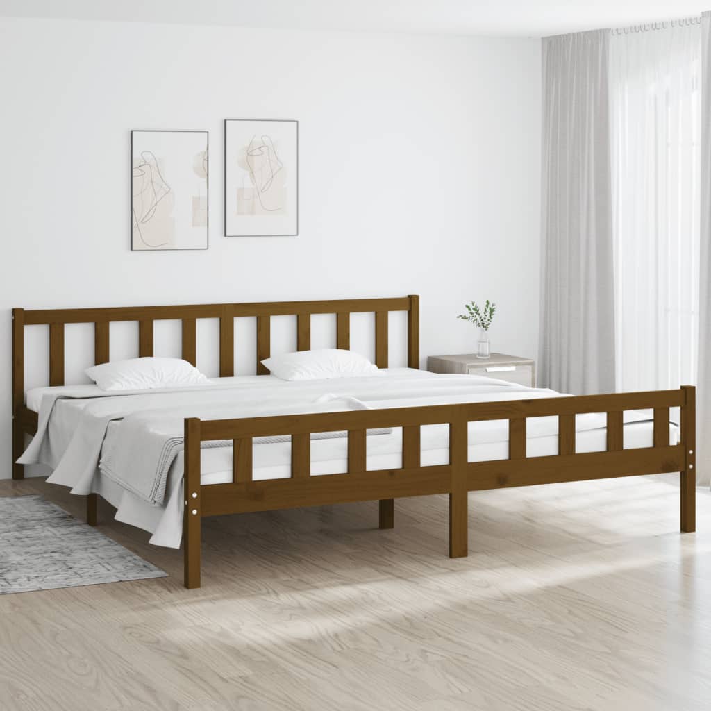 810661 Bed Frame Without Mattress Solid Wood