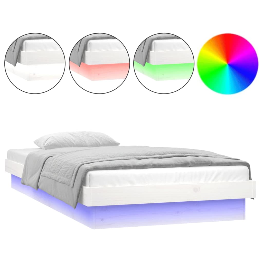 Led Bed Frame Without Mattress Solid Wood