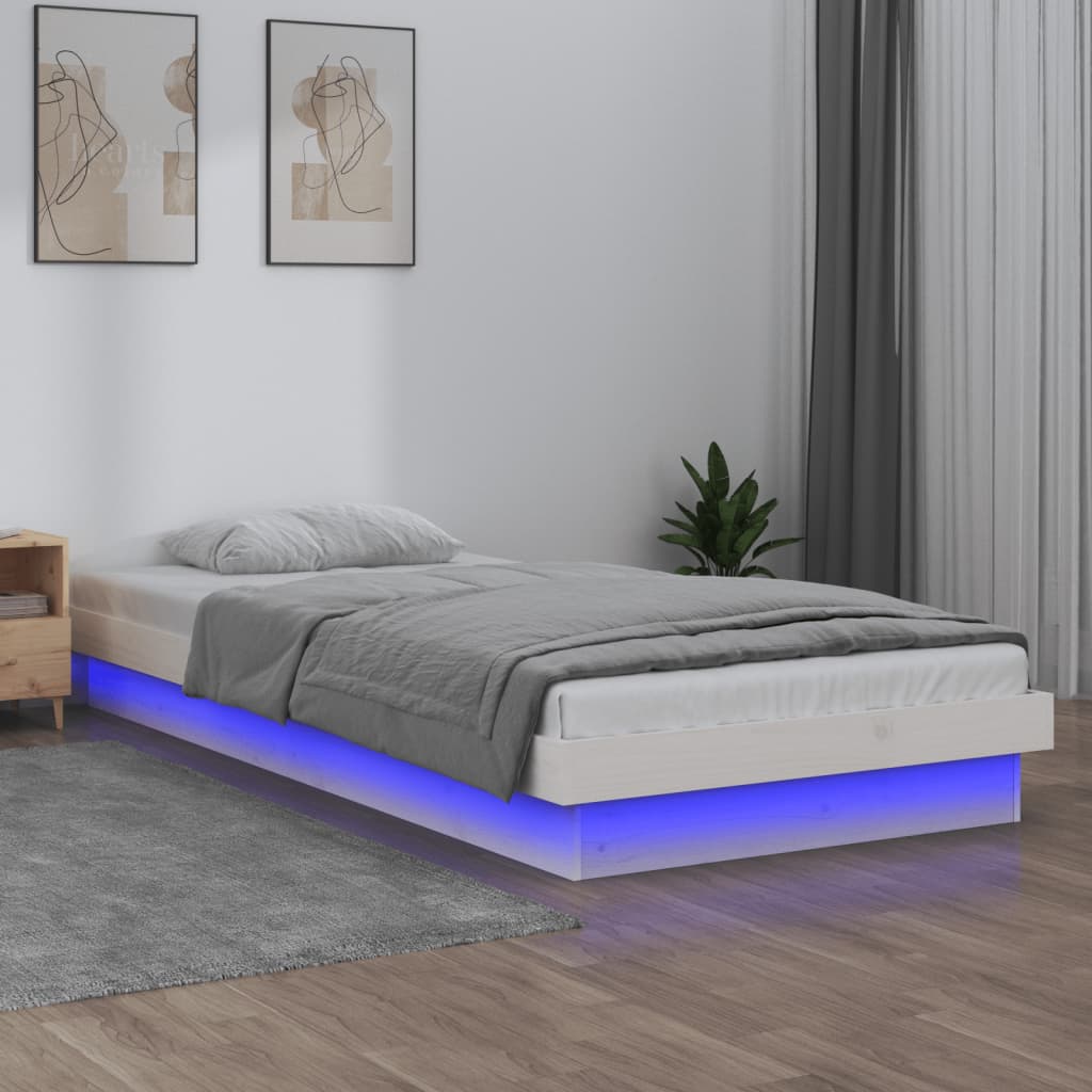 Led Bed Frame Without Mattress Solid Wood