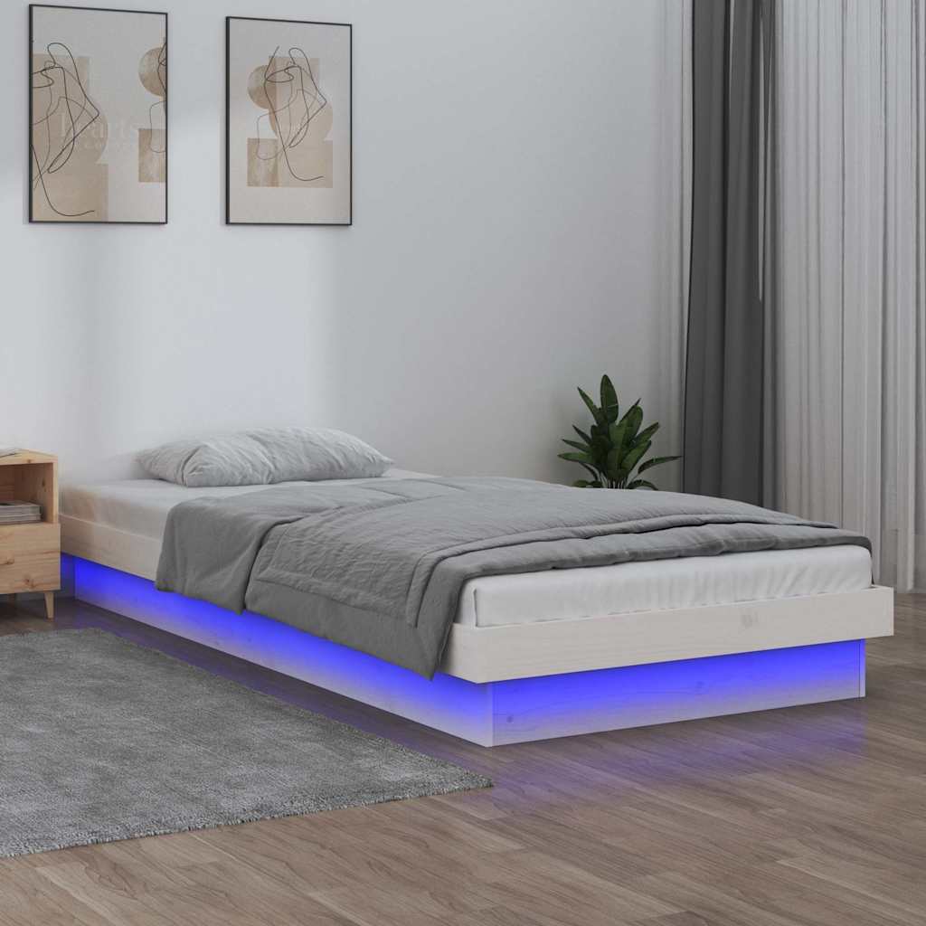 Led Bed Frame Without Mattress Solid Wood