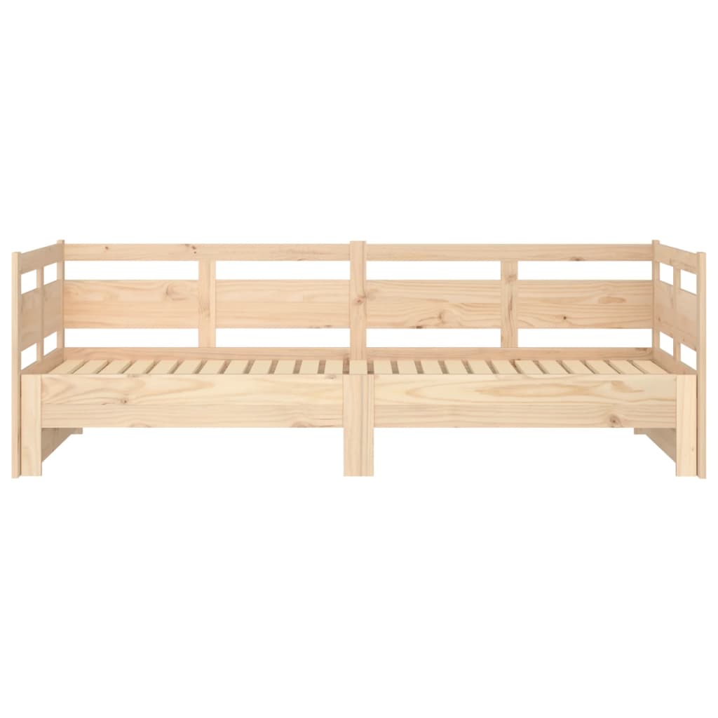 Pull-Out Day Bed Without Mattress Solid Wood Pine 2X(90X200) Cm