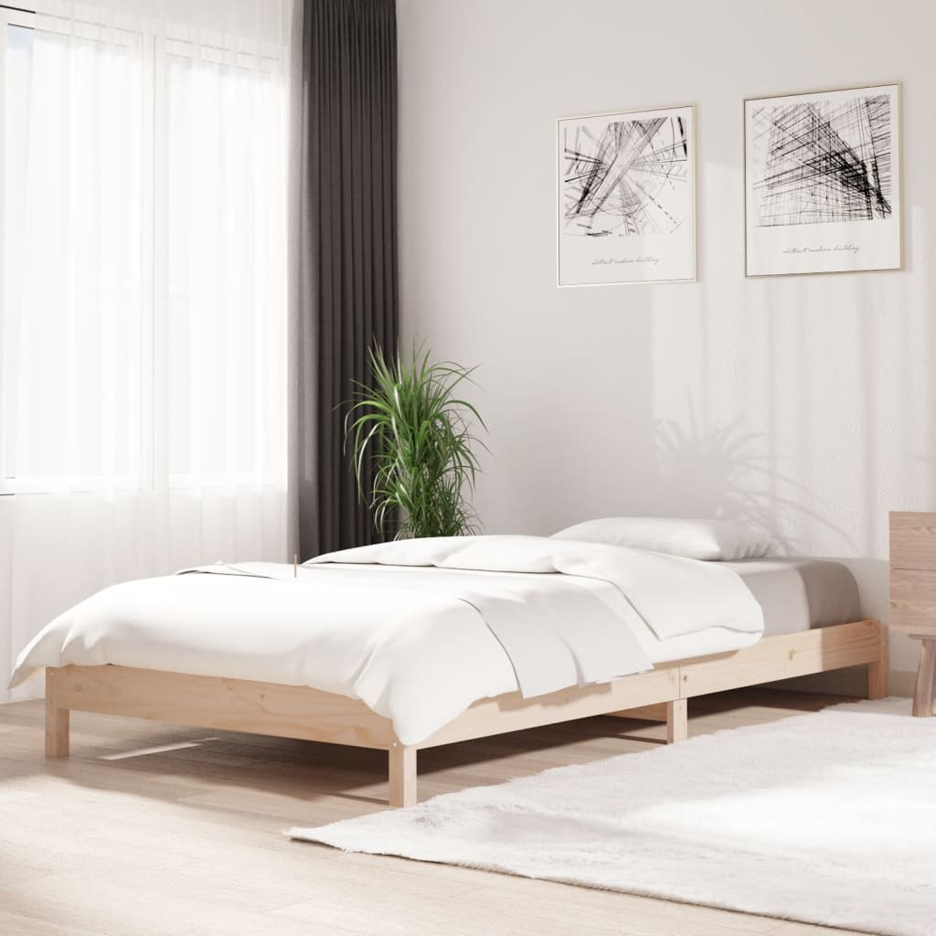 Stack Bed Without Mattress Single Solid Wood Pine