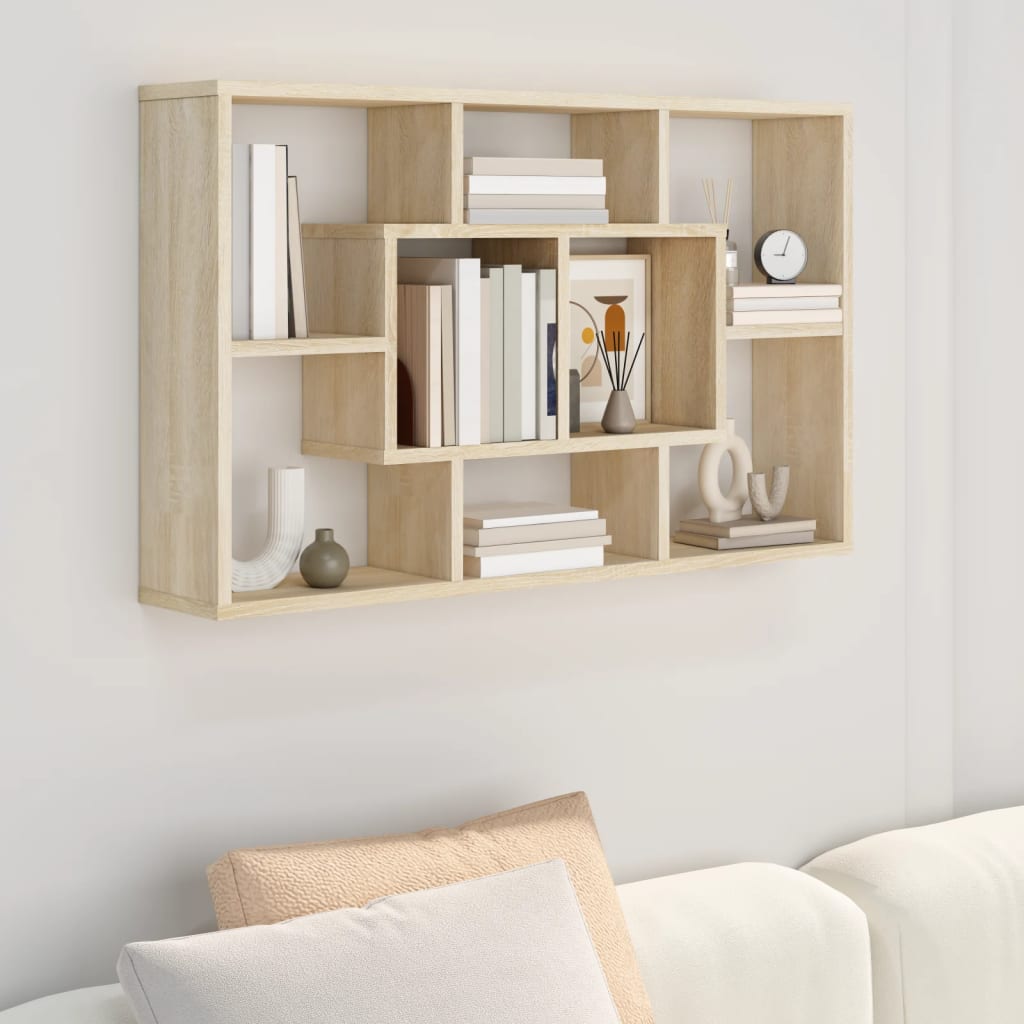 Wall Shelf 85X16X52.5 Cm Engineered Wood