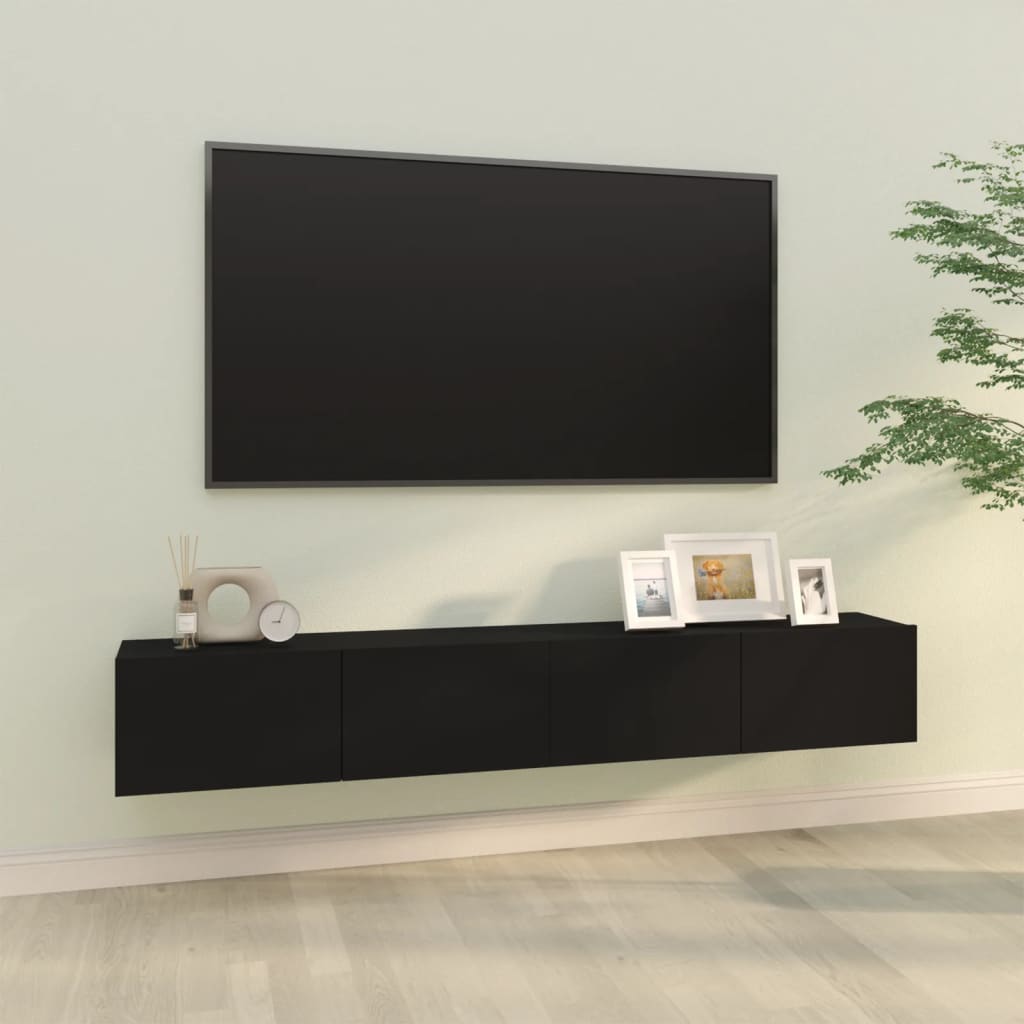 Wall Tv Cabinets 2 Pcs 100X30X30 Cm Engineered Wood