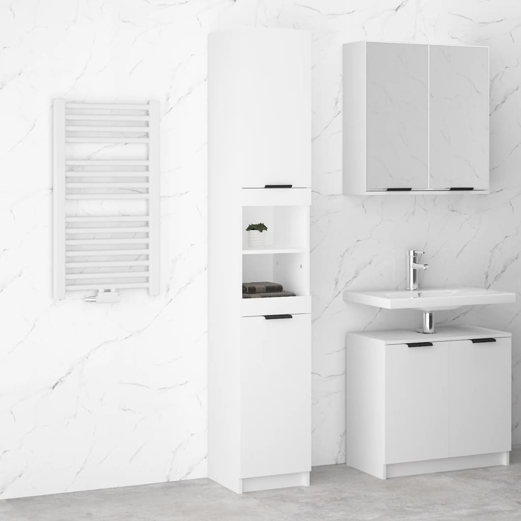 Bathroom Cabinet 32X34X188.5 Cm Engineered Wood