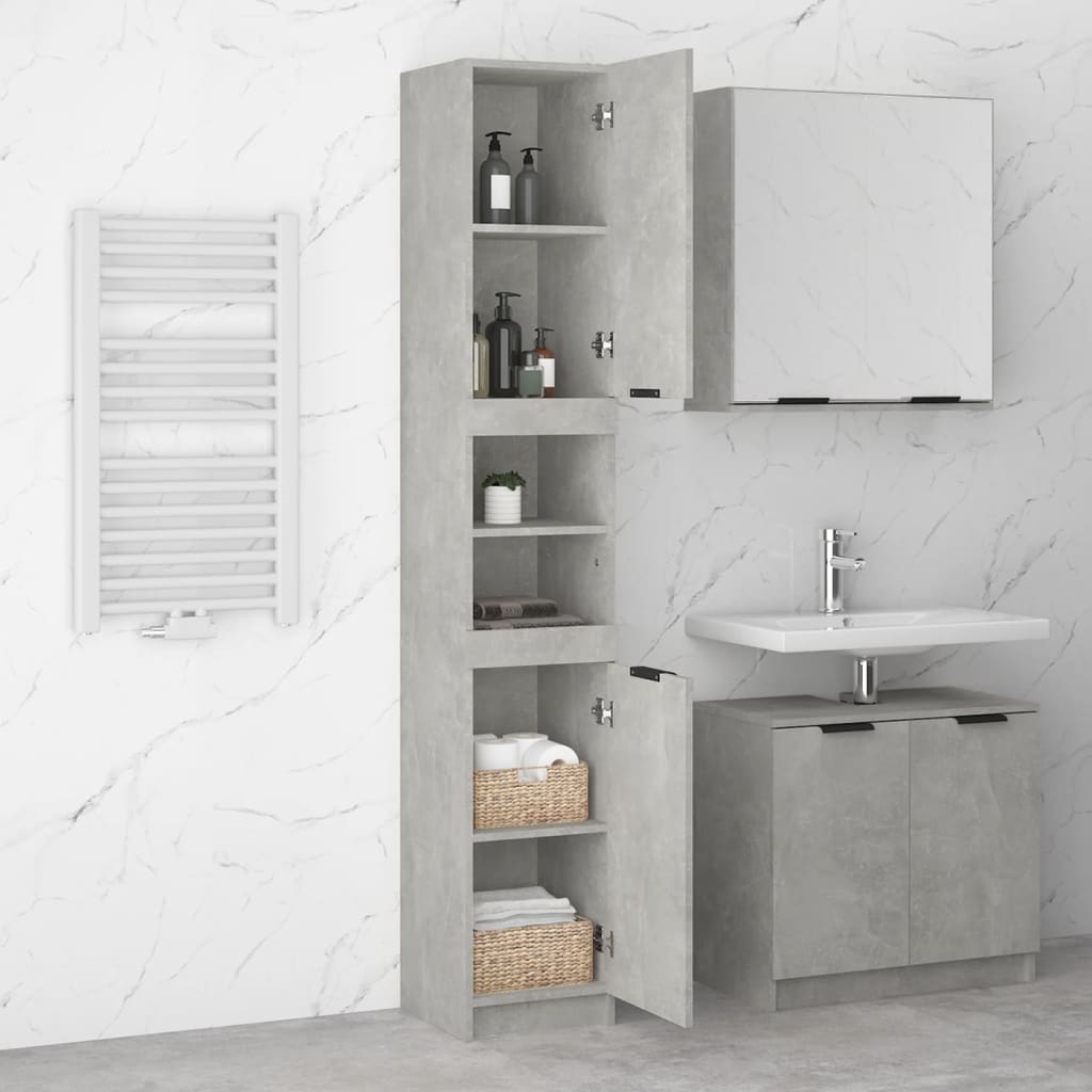 Bathroom Cabinet 32X34X188.5 Cm Engineered Wood
