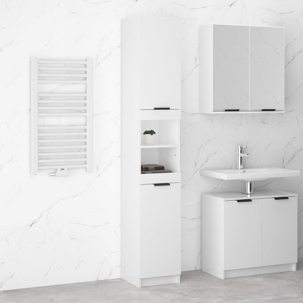 Bathroom Cabinet 32X34X188.5 Cm Engineered Wood
