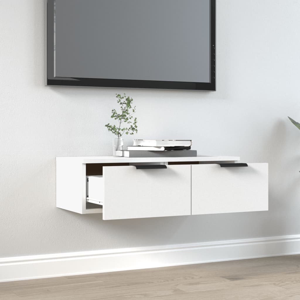 Wall Cabinet White 68X30X20 Cm Engineered Wood