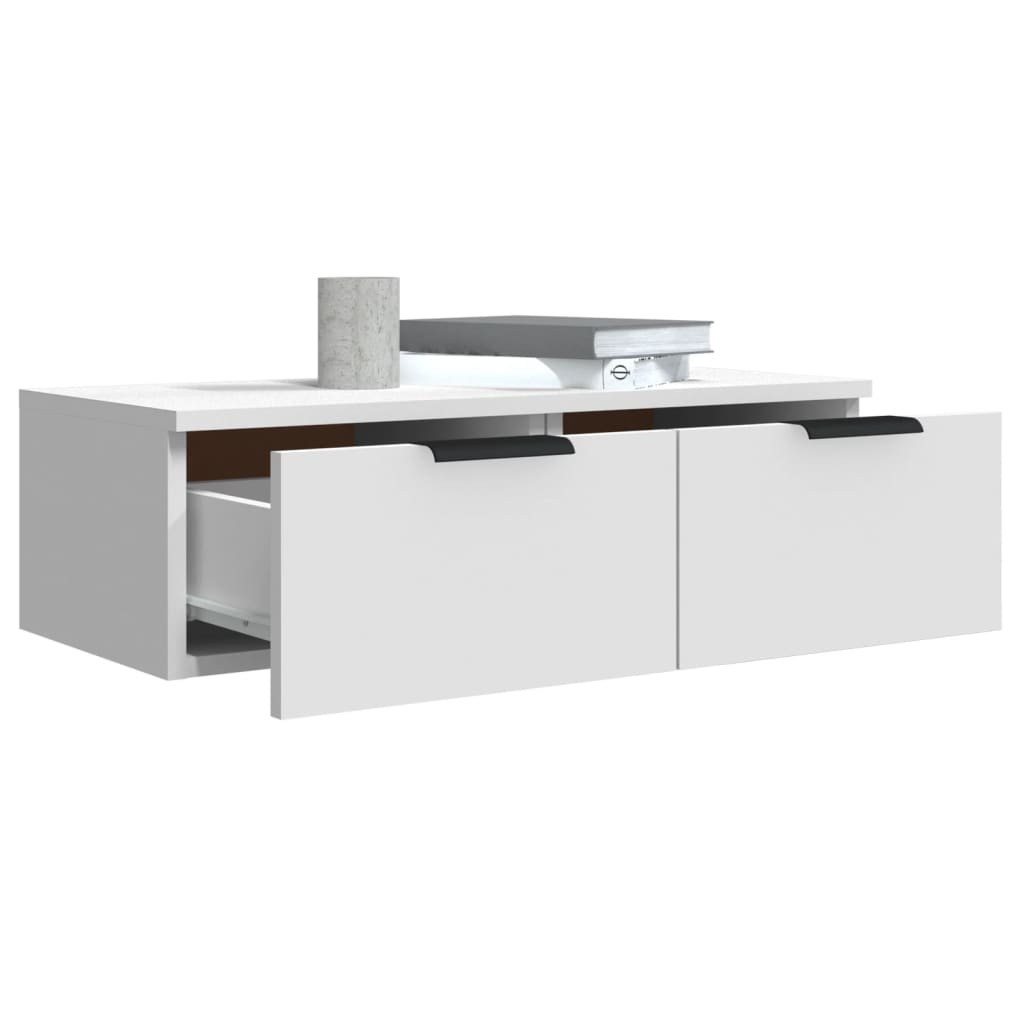 Wall Cabinet White 68X30X20 Cm Engineered Wood