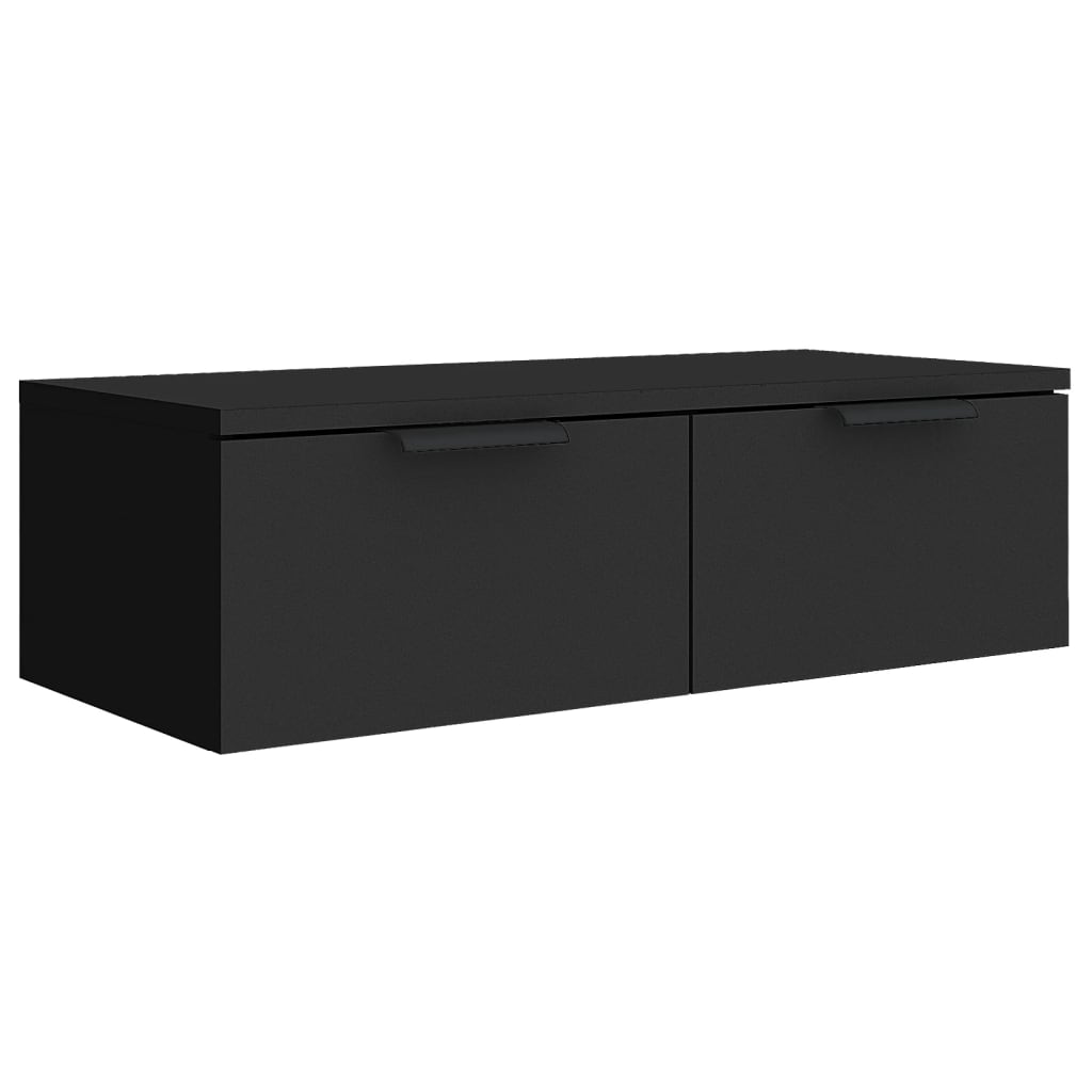 Wall Cabinet Black 68X30X20 Cm Engineered Wood