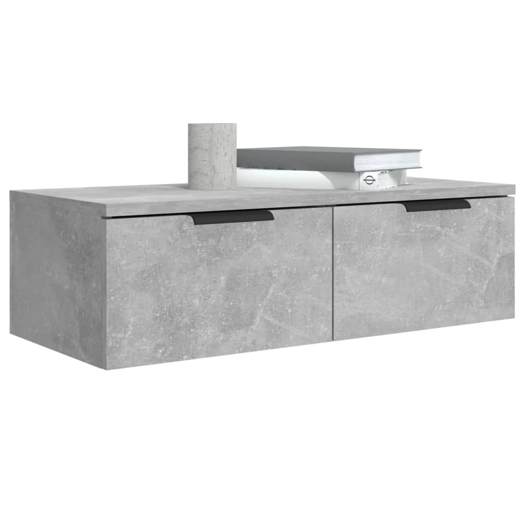Wall Cabinet Concrete Grey 68X30X20 Cm Engineered Wood
