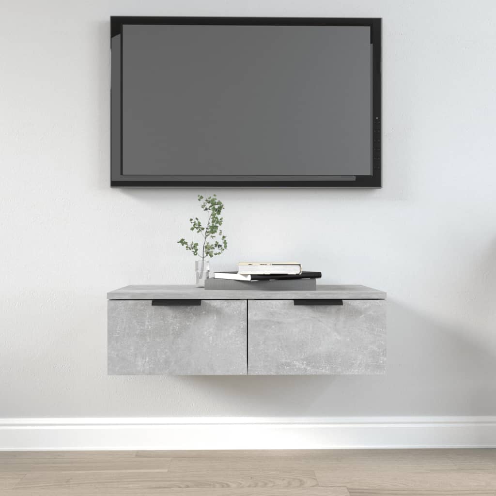 Wall Cabinet Concrete Grey 68X30X20 Cm Engineered Wood