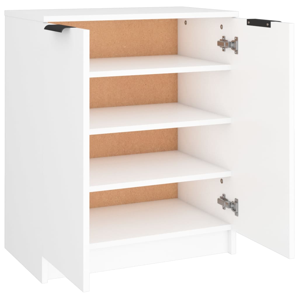 Shoe Cabinet White 59X35X70 Cm Engineered Wood