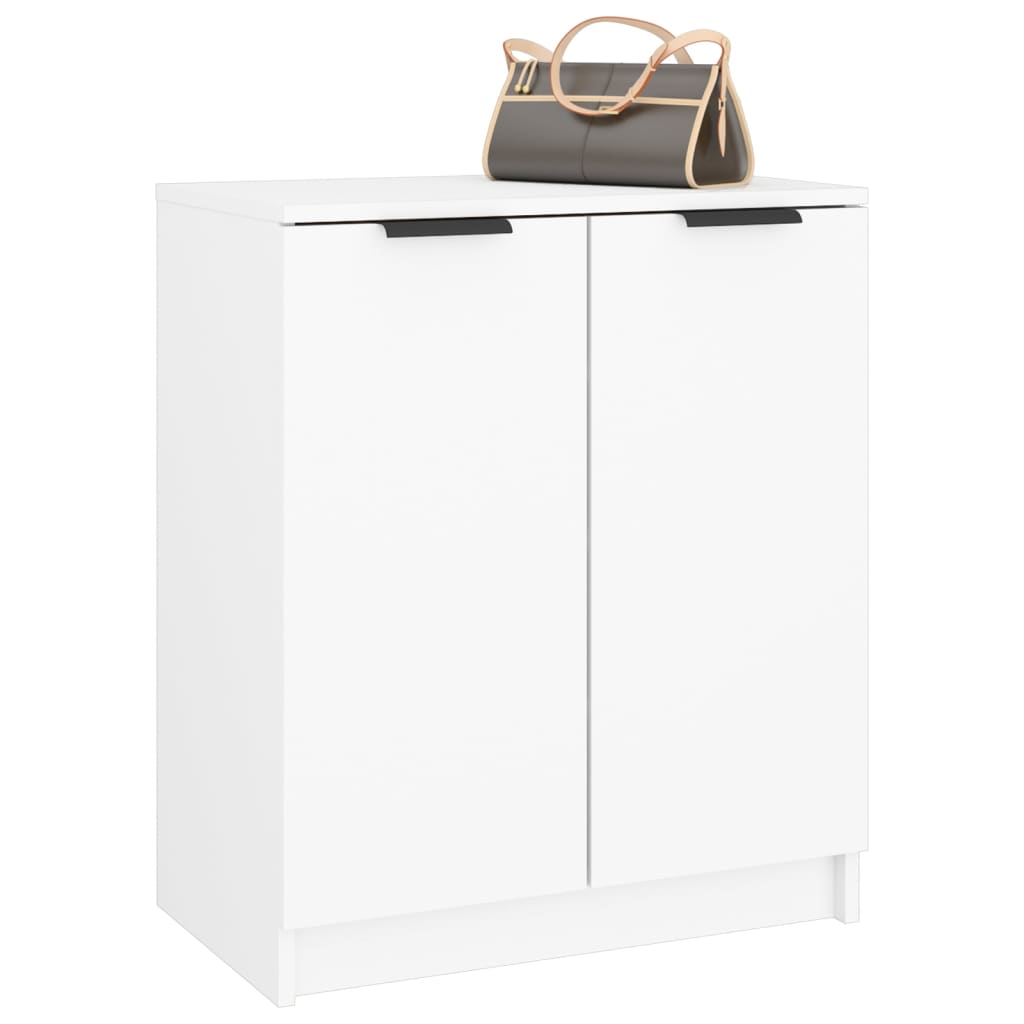 Shoe Cabinet White 59X35X70 Cm Engineered Wood