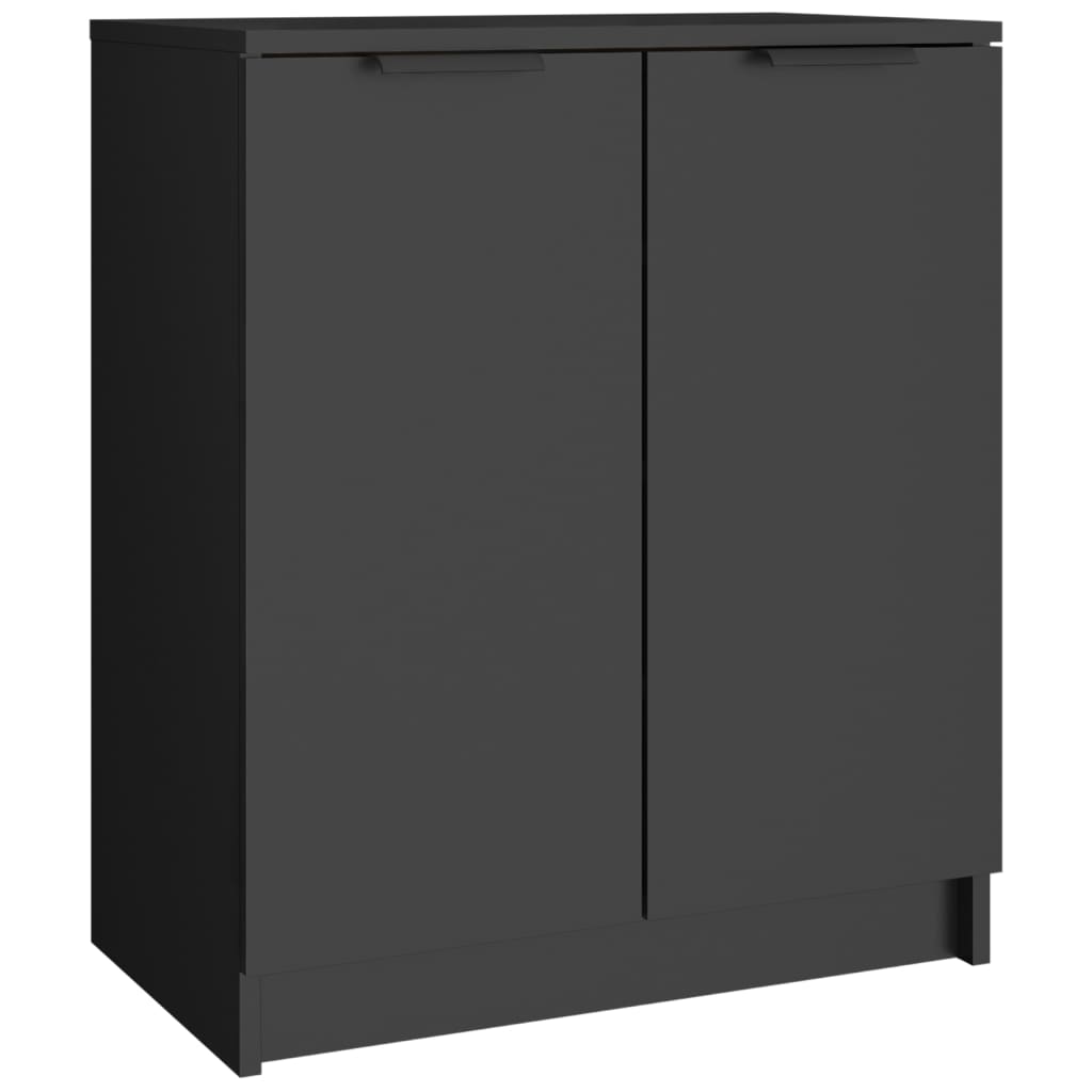 Shoe Cabinet Black 59X35X70 Cm Engineered Wood
