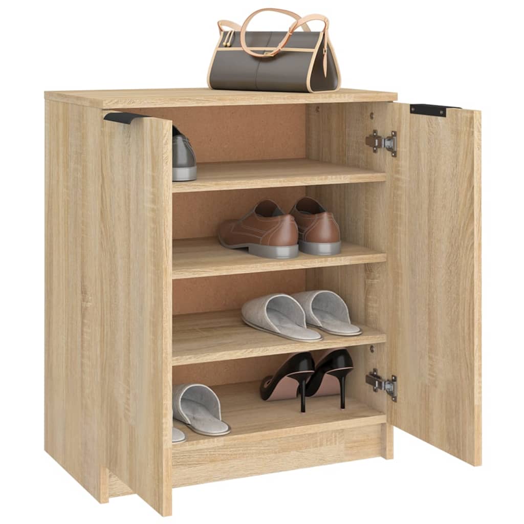 Shoe Cabinet Sonoma Oak 59X35X70 Cm Engineered Wood