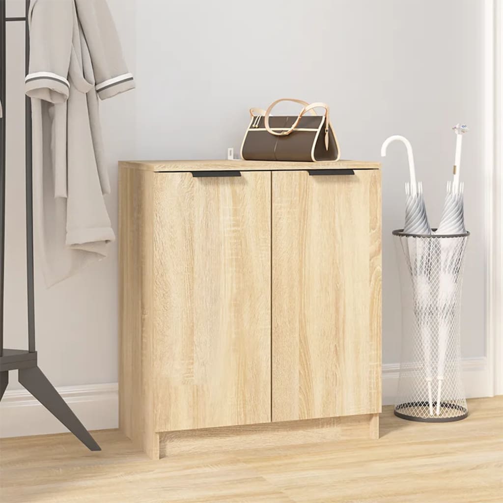Shoe Cabinet Sonoma Oak 59X35X70 Cm Engineered Wood