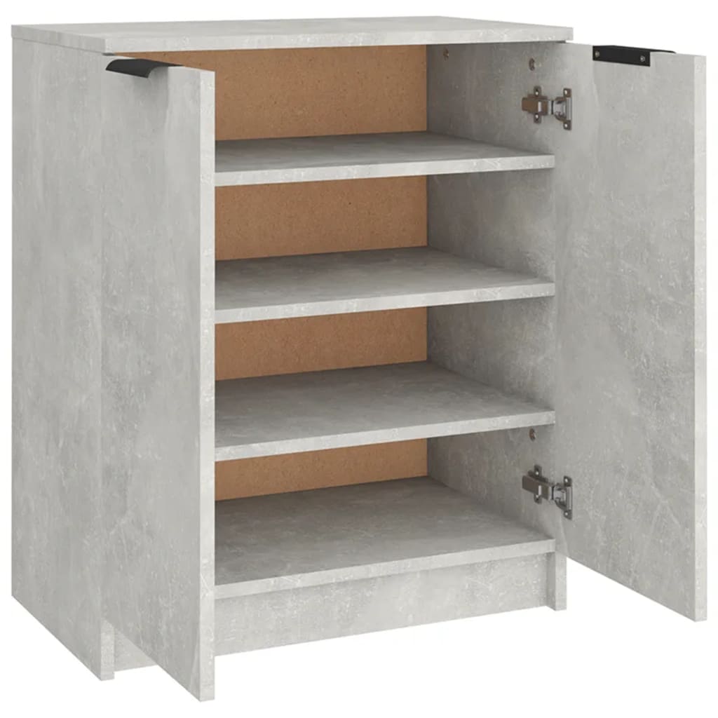 Shoe Cabinet Concrete Grey 59X35X70 Cm Engineered Wood
