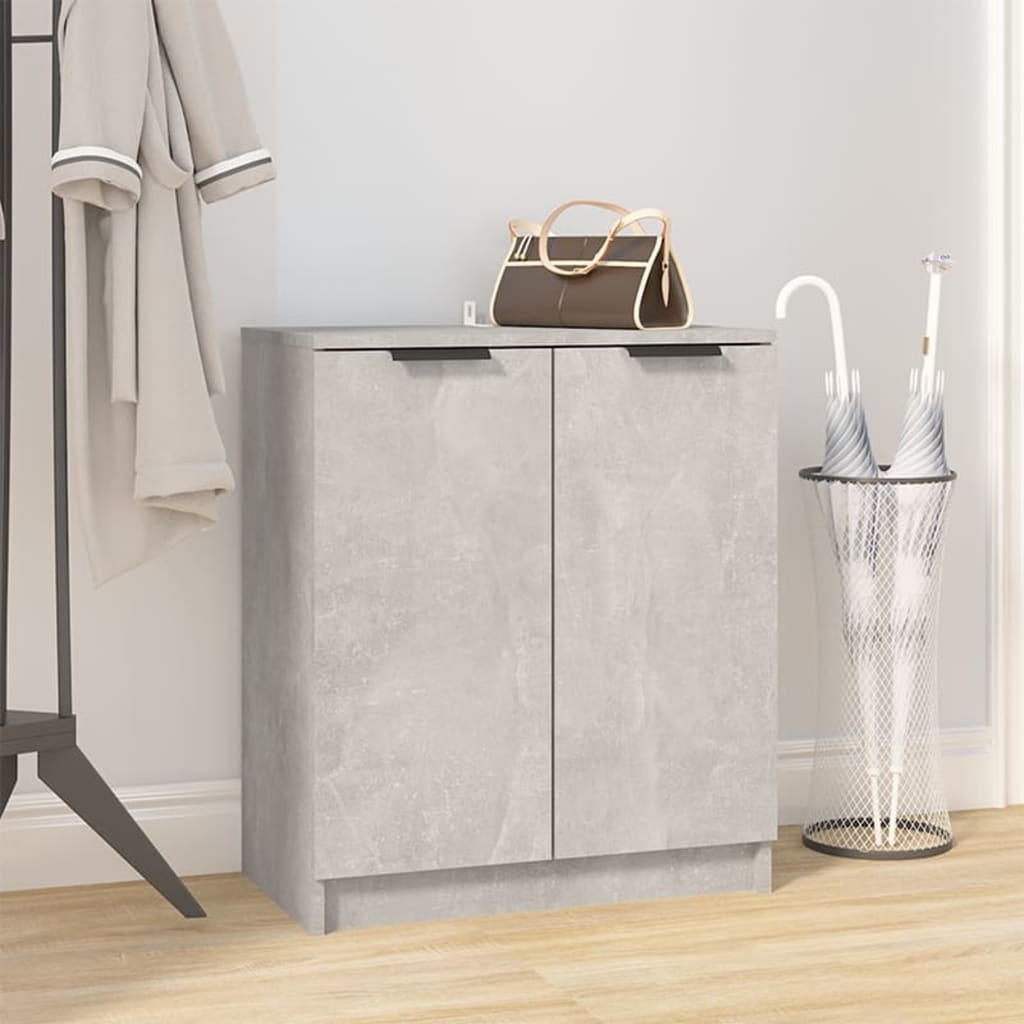 Shoe Cabinet Concrete Grey 59X35X70 Cm Engineered Wood