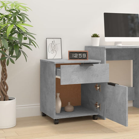 Mobile File Cabinet With Wheels 45X38X54 Cm Engineered Wood