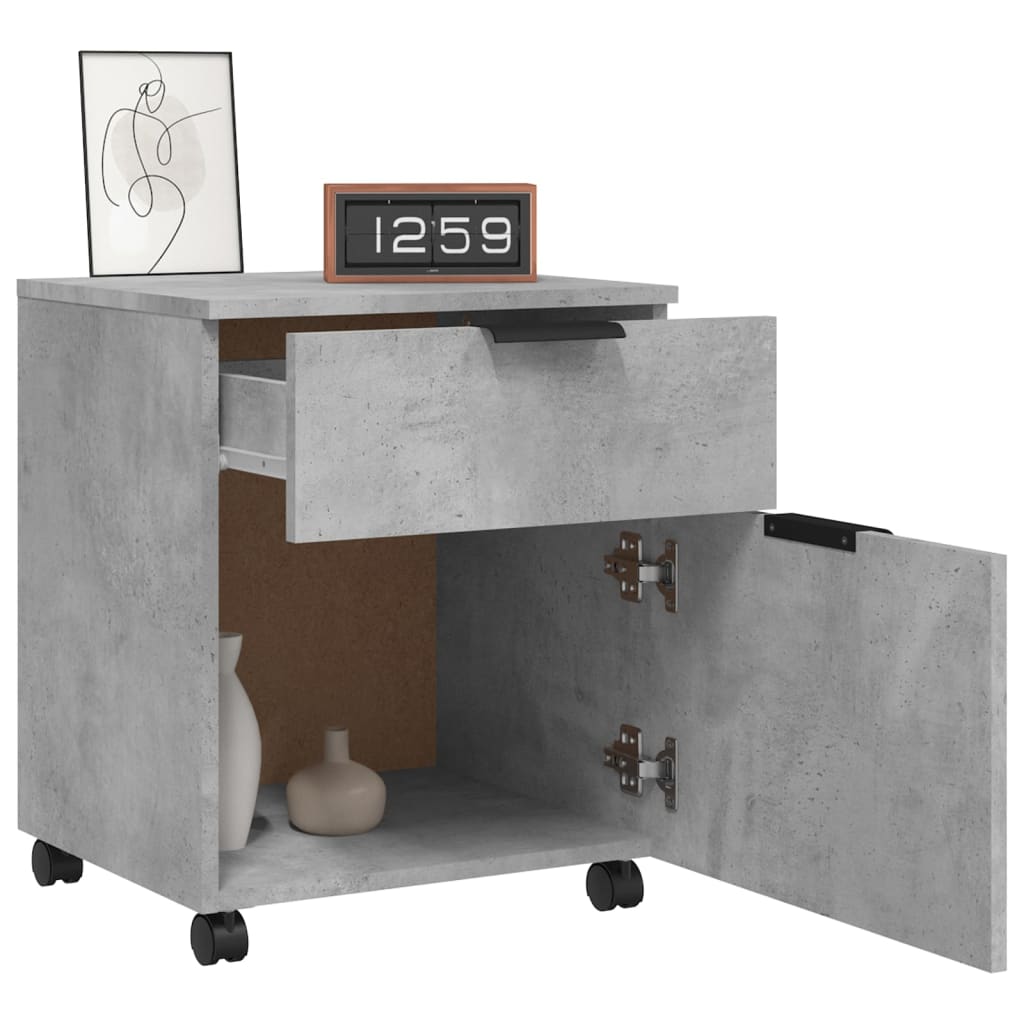 Mobile File Cabinet With Wheels 45X38X54 Cm Engineered Wood