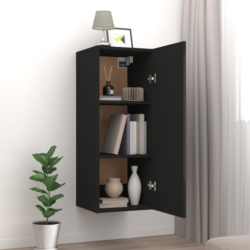 Wall Cabinet 34.5X34X90 Cm Engineered Wood