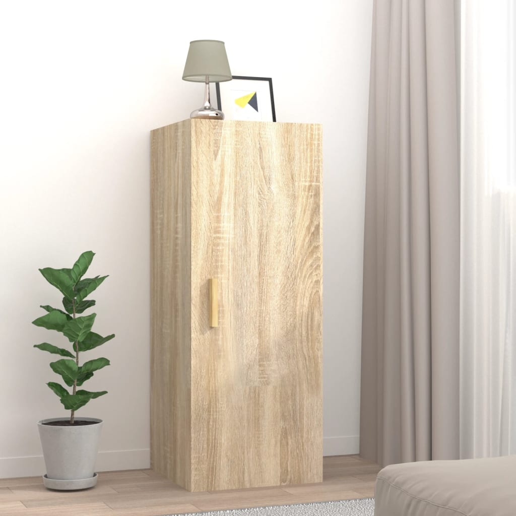 Wall Cabinet 34.5X34X90 Cm Engineered Wood