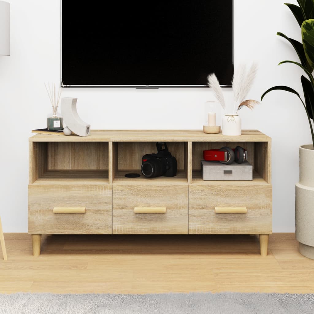 Tv Cabinet 102X36X50 Cm Engineered Wood