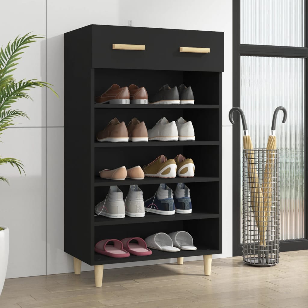Shoe Cabinet 60X35X105 Cm Engineered Wood
